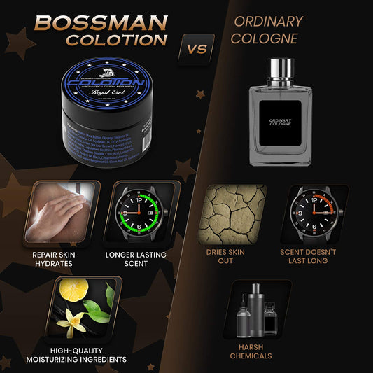 Bossman Colotion - Men'S Cologne And Lotion In One Product – Moisturizing Body Cream - Hydrating Scented Body Lotion - Mens Scented Lotion For Daily Use (Stagecoach Scent)