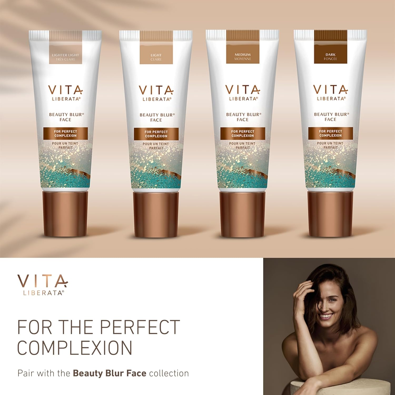 VITA LIBERATA Body Blur Deeper Dark 100ml & Brush Bundle, Leg & Body Makeup, Skin Perfector, Wash Off Instant Tan, Streak Free Application Blending Brush, Water resistant, Disguise Imperfections : Amazon.co.uk: Beauty