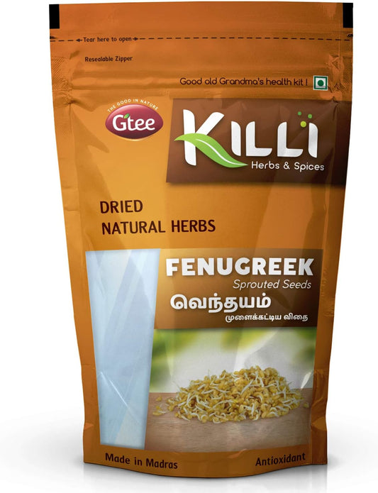 Killi Sprouted Fenugreek | Vendhayam | Methi | Uluva | Menthulu | Menthya Seeds, 100G (Pack Of 2)