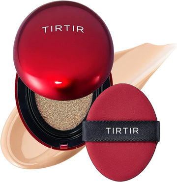 Tirtir Mask Fit Red Cushion Foundation | Full Coverage, Weightless, Skin Fit, Satin Glow Finish, Korean Makeup, Beauty, Tattoo Cover Up, Buildable (#17N Vanilla, 0.63 Fl Oz)