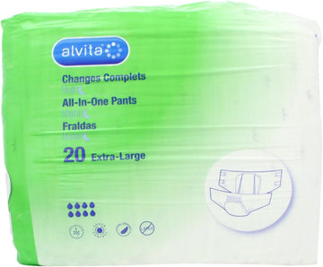 Alvita Extra Large Night Pants: All-in-One Incontinence Solution (Pack of 20)