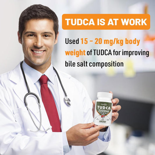 Tudca Liver Supplements 2000Mg - Strong Bile Salts Support Liver Detox & Cleanse - Liver And Gallbladder Health Formula-Easy To Swallow Tablets-30 Days Supply