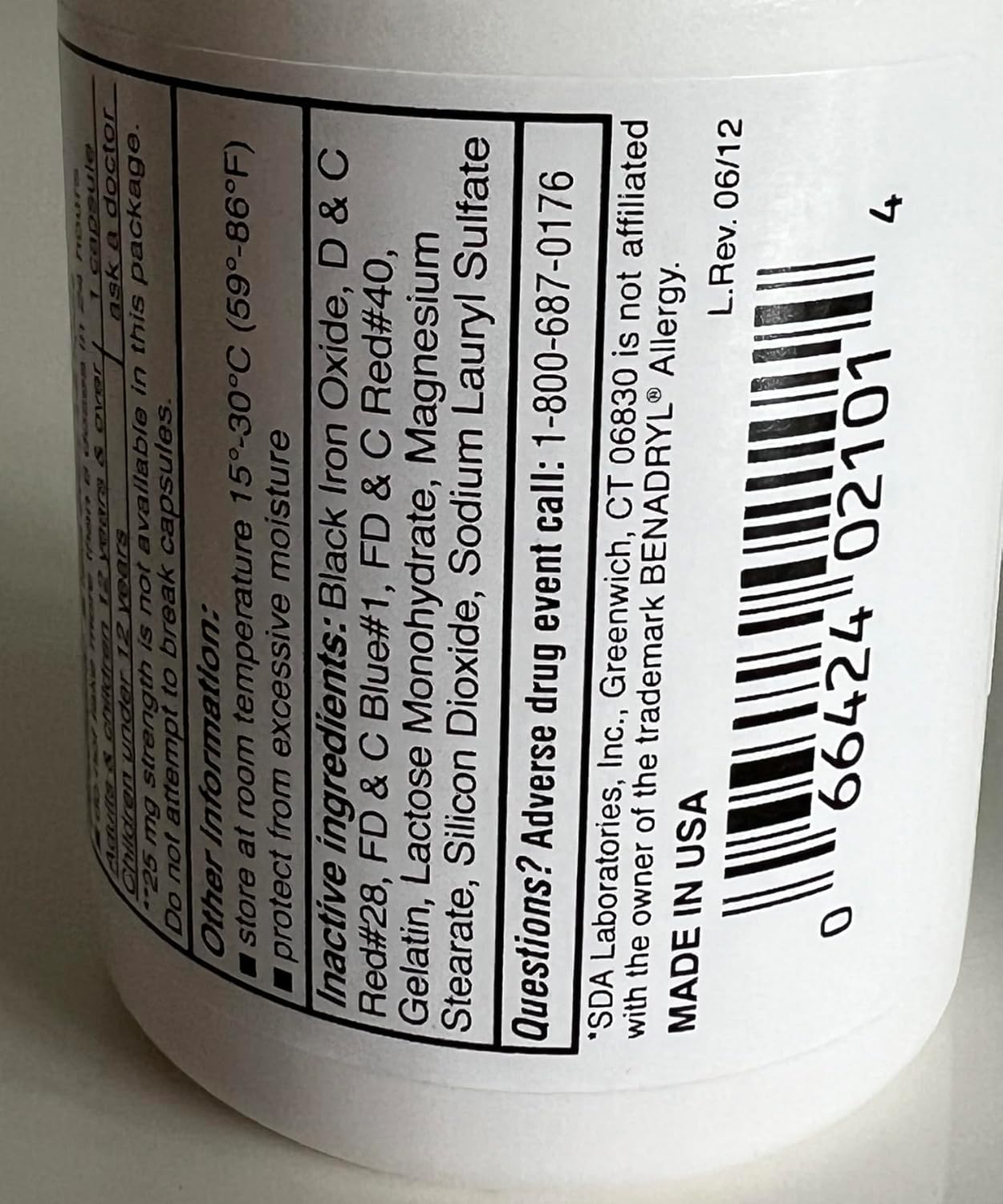 Sda Laboratories Diphenhydramine, 50Mg, 100Ct : Health & Household