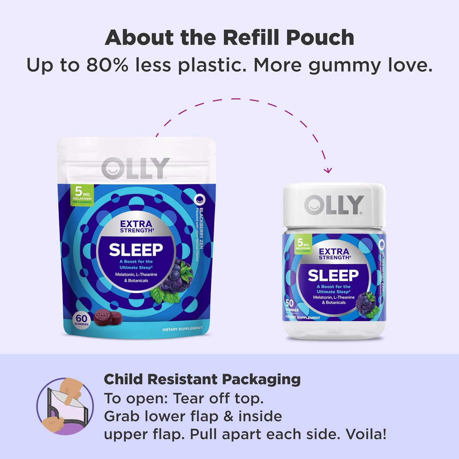 OLLY Extra Strength Sleep - 60ct Pouch : Health & Household