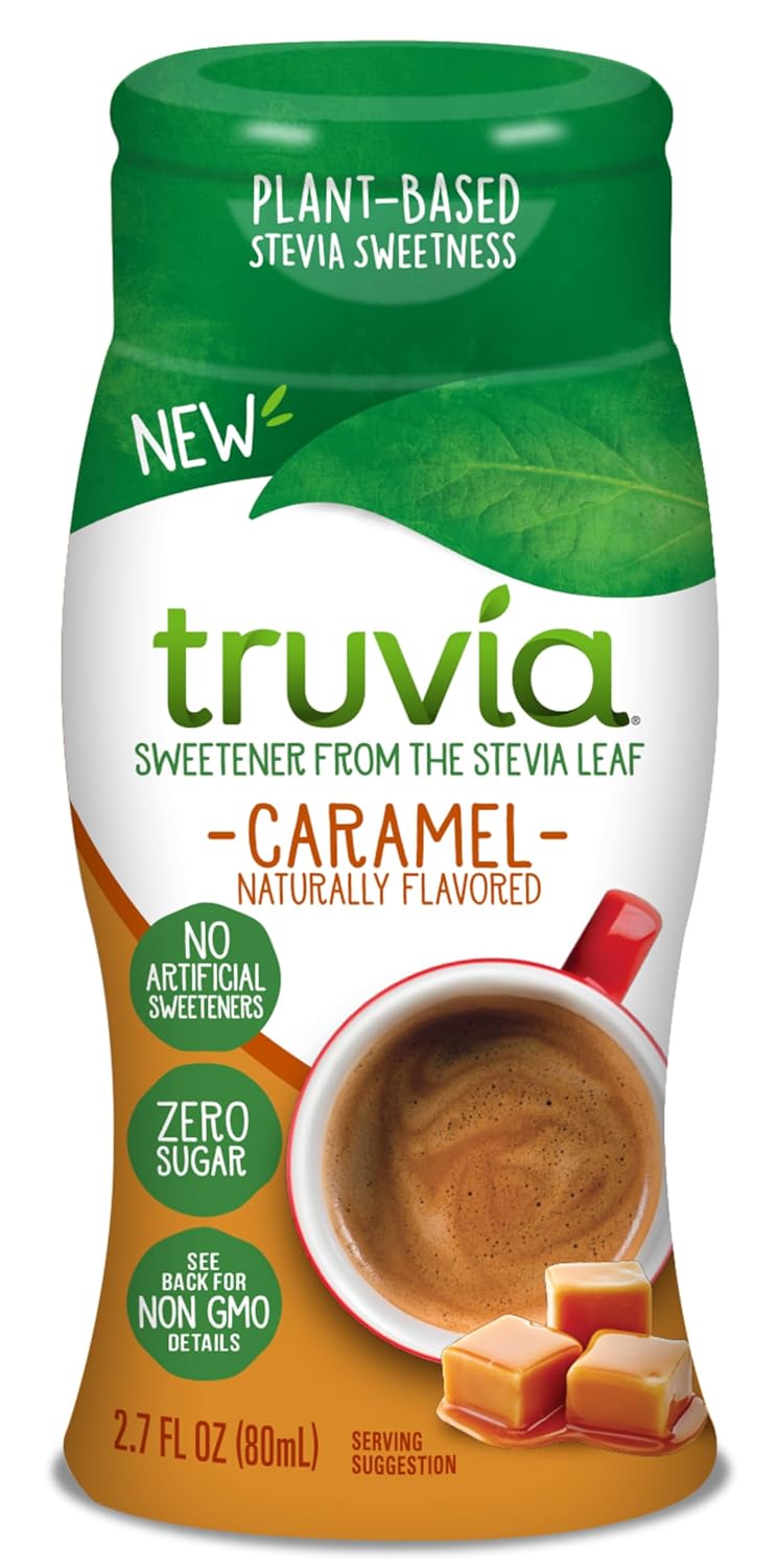 Truvia Zero-Calorie Liquid Sweetener From The Stevia Leaf, 2.7 Fl Oz Bottle, Caramel Flavor (Pack Of 1)