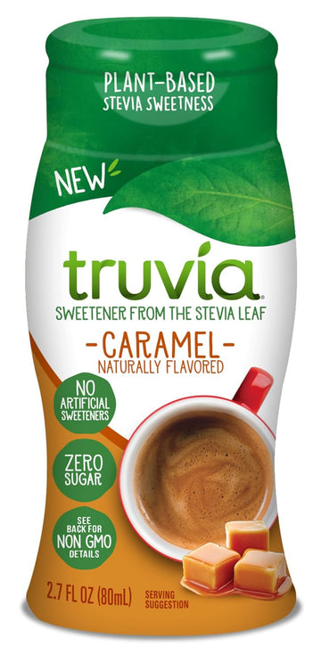 Truvia Zero-Calorie Liquid Sweetener From The Stevia Leaf, 2.7 Fl Oz Bottle, Caramel Flavor (Pack Of 1)