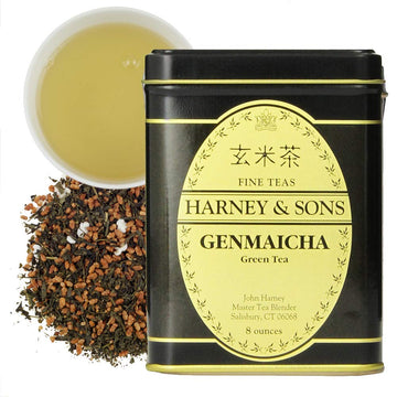 Harney & Sons Genmaicha Tea | 8 Oz Loose Leaf Tea