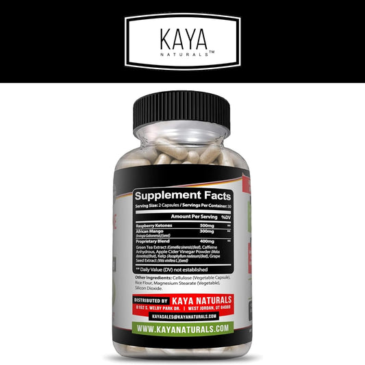 Kaya Naturals Keto Diet Raspberry Ketone - Weight Loss Supplement, Appetite Control, Boost Metabolism