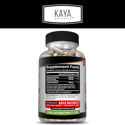 Kaya Naturals Keto Diet Raspberry Ketone - Weight Loss Supplement, Appetite Control, Boost Metabolism - 30 Count…