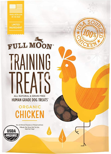 Full Moon Usda Organic Chicken Training Treats Healthy All Natural Dog Treats Human Grade 175 Treats 6 Ounce (Pack Of 1)