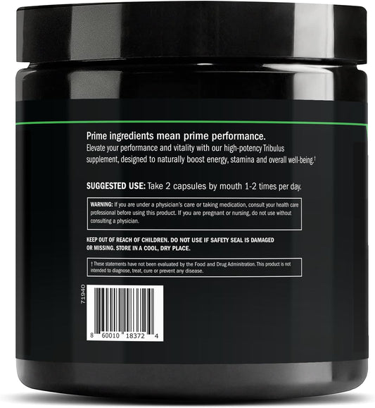 Prime Labs Tribulus Terrestris For Men - Men'S Supplement With 95% Saponins - Energy & Vitality Booster - With 1,300 Mg Tribulus Terrestris Extract - 120 Capsules