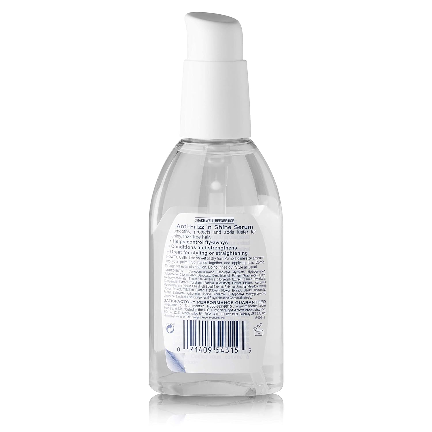 Mane N Tail Mane'N Tail Herbal-Gro Anti-Frizz 'N Shine Serum, 4 Oz