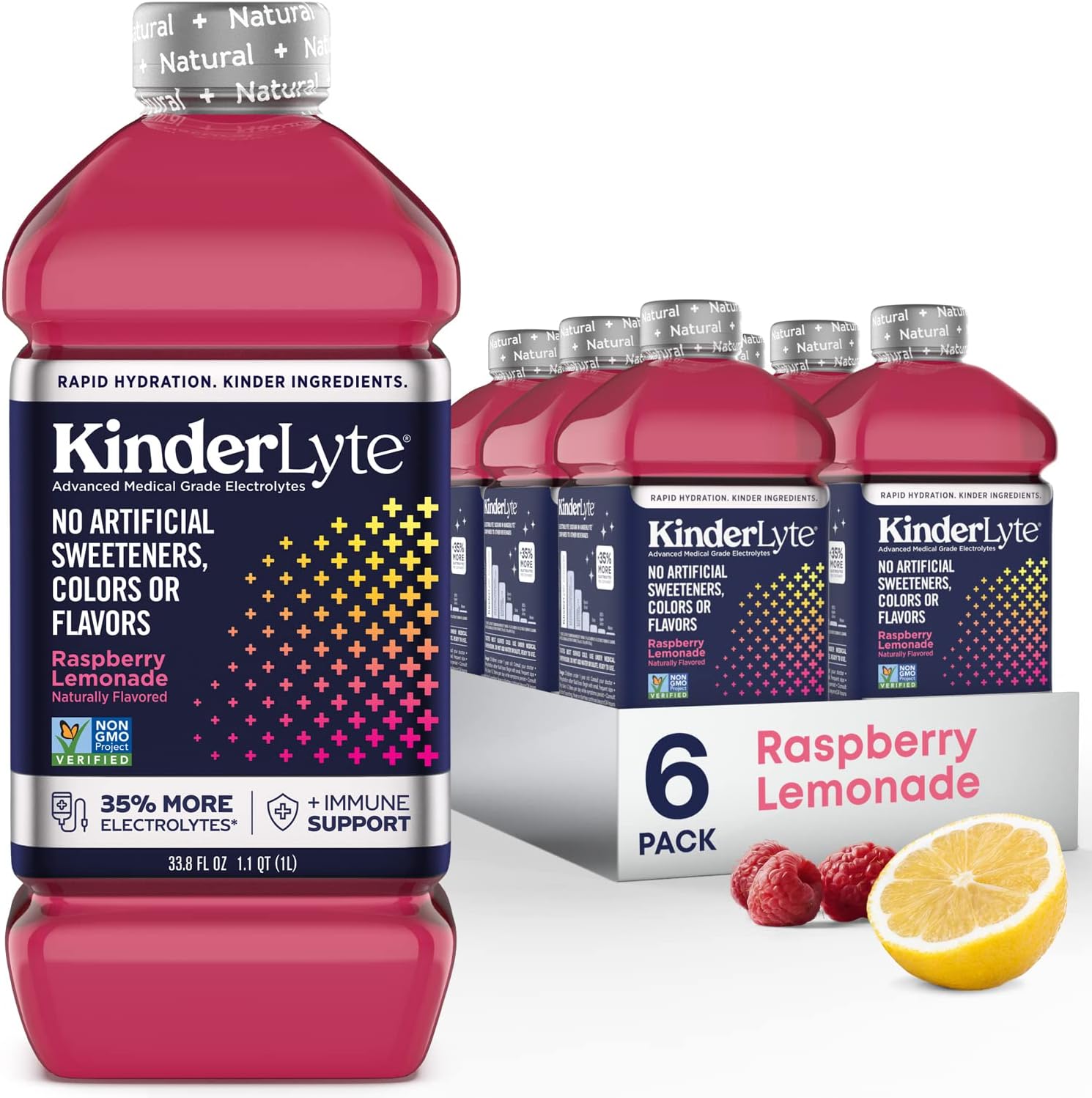 KinderLyte Advanced Natural Hydration | Electrolyte Drinks with 33% Mo