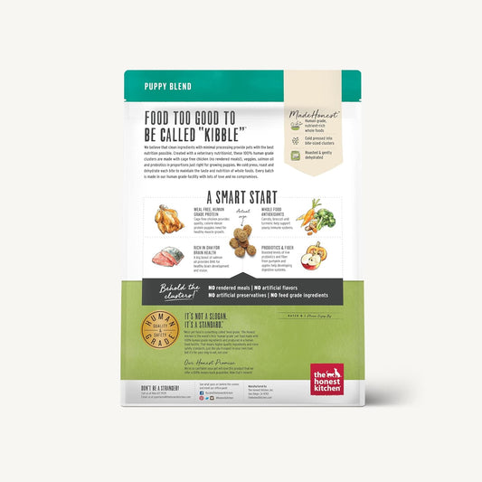The Honest Kitchen Whole Food Clusters Puppy Grain Free Chicken Dry Dog Food, 4 lb Bag