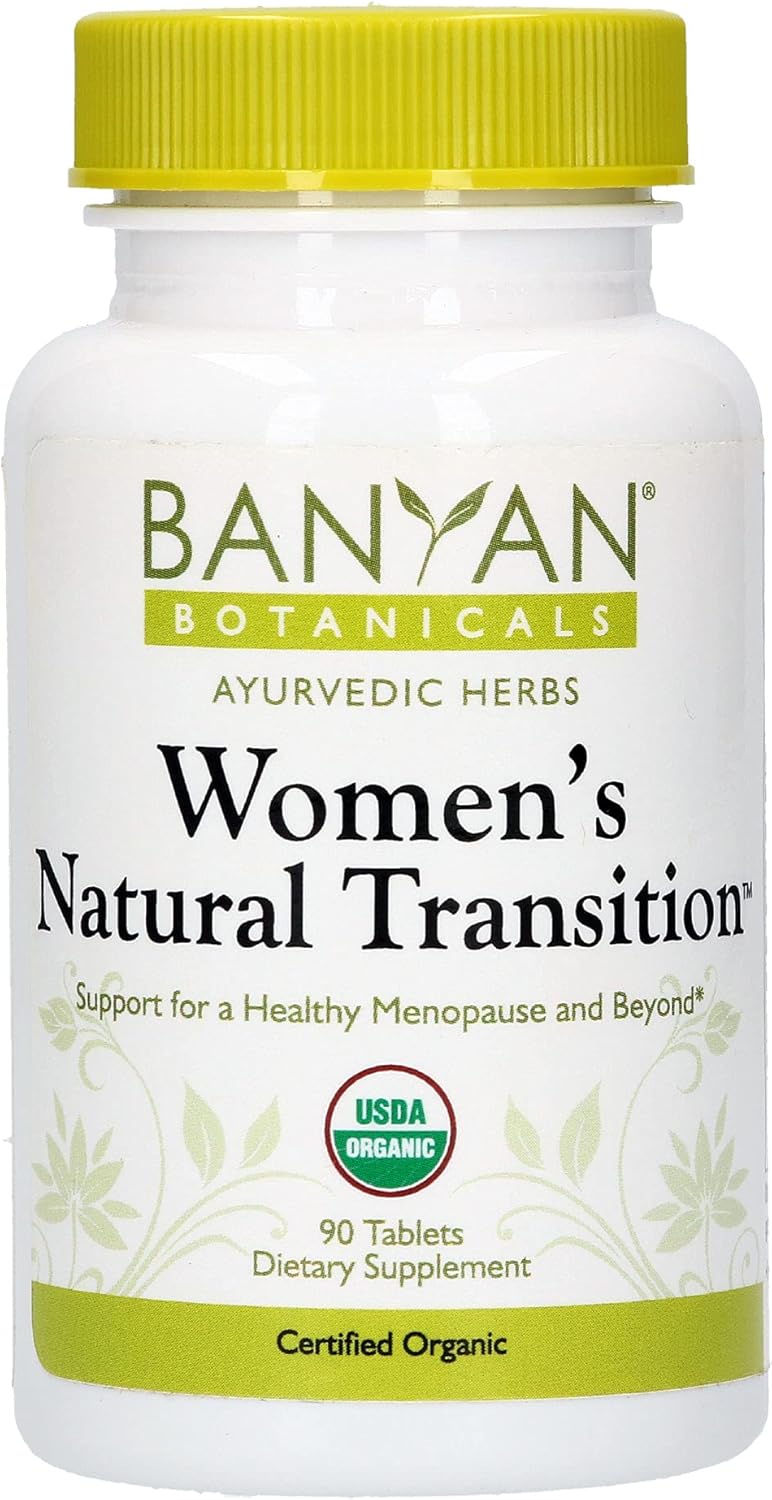 Banyan Botanicals Women’s Natural Transition – Organic Menopause Supplement with Shatavari Root & Vidari Kanda – Herbal Support For Menopause & Beyond* – 90 Tablets – Non GMO Sustainably Sourced Vegan