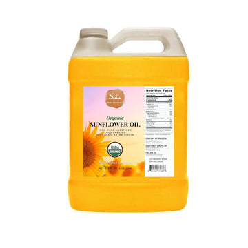 100% Pure Certified Organic Extra Virgin High Oleic Sunflower Oil- 1 Gallon/128 Fluid Ounces