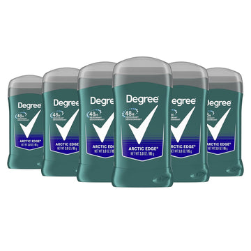 Degree Men Original Aluminum Free Deodorant for Men, 48-Hour Odor Protection, Arctic Edge 3 Ounce (Pack of 6)