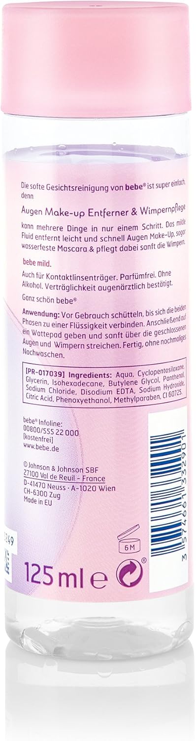 bebe Blinzelblank Eye Make-Up Remover & Eyelash Care 125ml