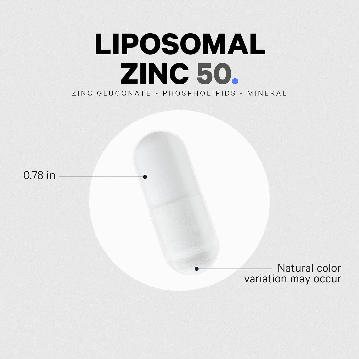 Codeage Liposomal Zinc Supplement – 3 Month Supply – One Per Day - 50 