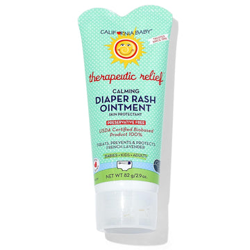 California Baby Calming Diaper Rash Cream | Zinc Oxide Ointment | 100% Bio-Based | Calming Lavender Scent | Hypoallergenic | Soothing Diaper Rash Cream For Baby | 82 G / 2.9 Oz