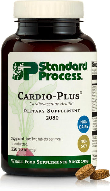 Standard Process Inc. Cardio-Plus - Antioxidant Support - Heart Health, Circulation & Blood Flow Supplement With Vitamin B6, Niacin & Riboflavin - Energy Metabolism Supplement - 330 Tablets