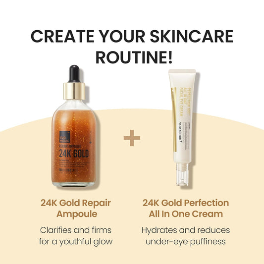 Sur.Medic+ Korean 24K Gold Skincare Duo_All-In-One 24K Gold Cream & 24K Gold Repair Ampoule