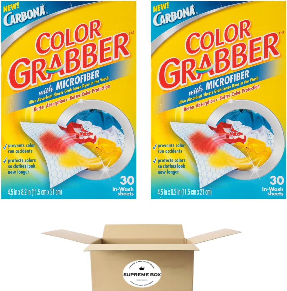 Carbona Color and Dirt Grabber, 30 Sheets - Pack of 2 (60 Sheets in Total)