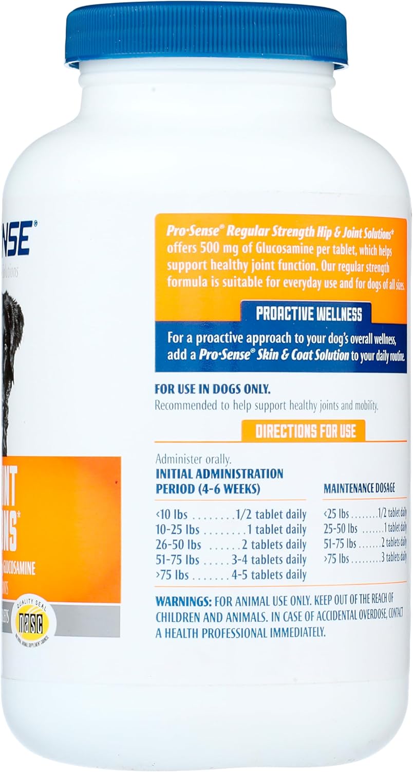 Prosense Pro-Sense Regular Strength Glucosamine Tablets For Dogs, 60 Ct : Health & Household