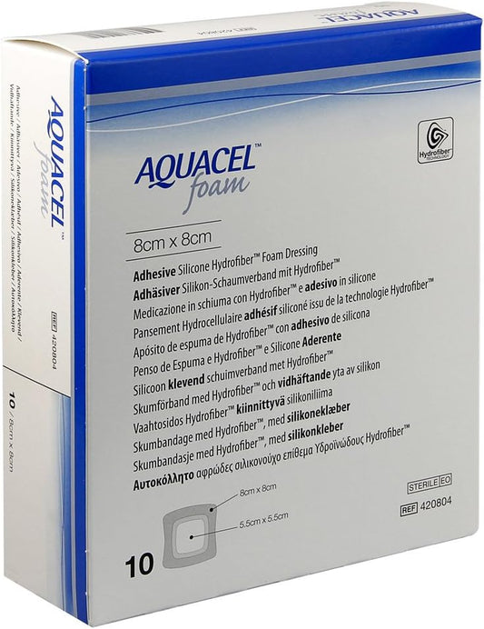 Aquacel Foam Adhesive Square Dressing Pad, 8 x 8 cm