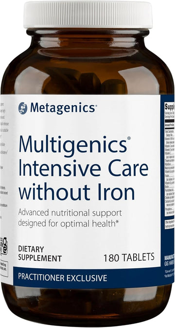 Metagenics Multigenics Intensive Care Without Iron - Multivitamin - Dietary Supplements For Everyday - With Quercetin, Beta-Carotene, Ascorbic Acid & More - Non-Gmo - Gluten-Free - 180 Tablets