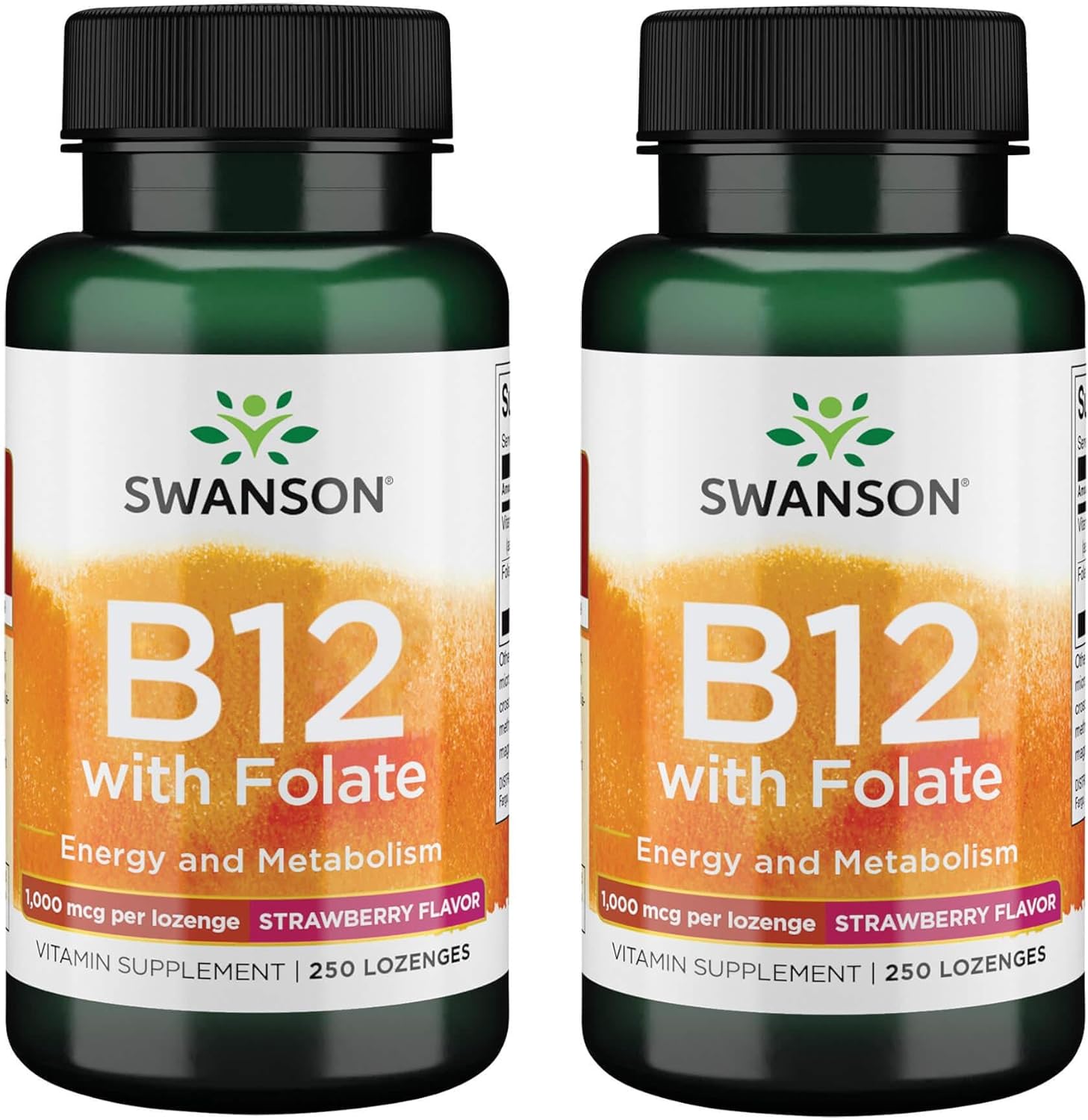 Swanson Vitamin B-12 Lozenges 1000 Mcg 250 Lozenges (2 Pack)