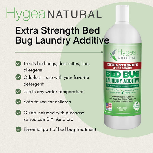 Extra Strength Bed Bug & Lice Elimination Trio - Includes Extra Strength 24 Oz Lice & Bed Bug Spray, 32 Oz Lice & Bed Bug Laundry Additive, & 128 Oz Spray Refill