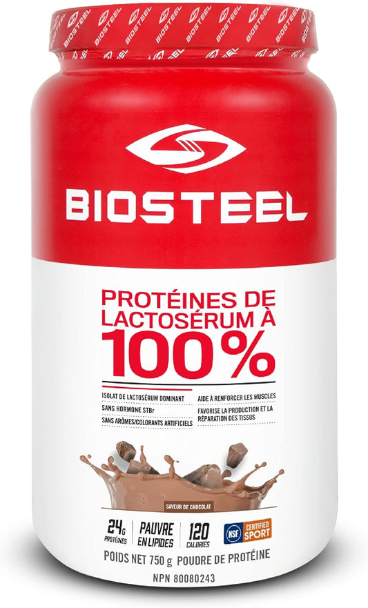 Biosteel Sports 100% Whey Protein Powder Supplement, Rbgh Hormone Free & Non-Gmo Post Workout Formula, Chocolate, 25 Servings, 25.5 Ounces
