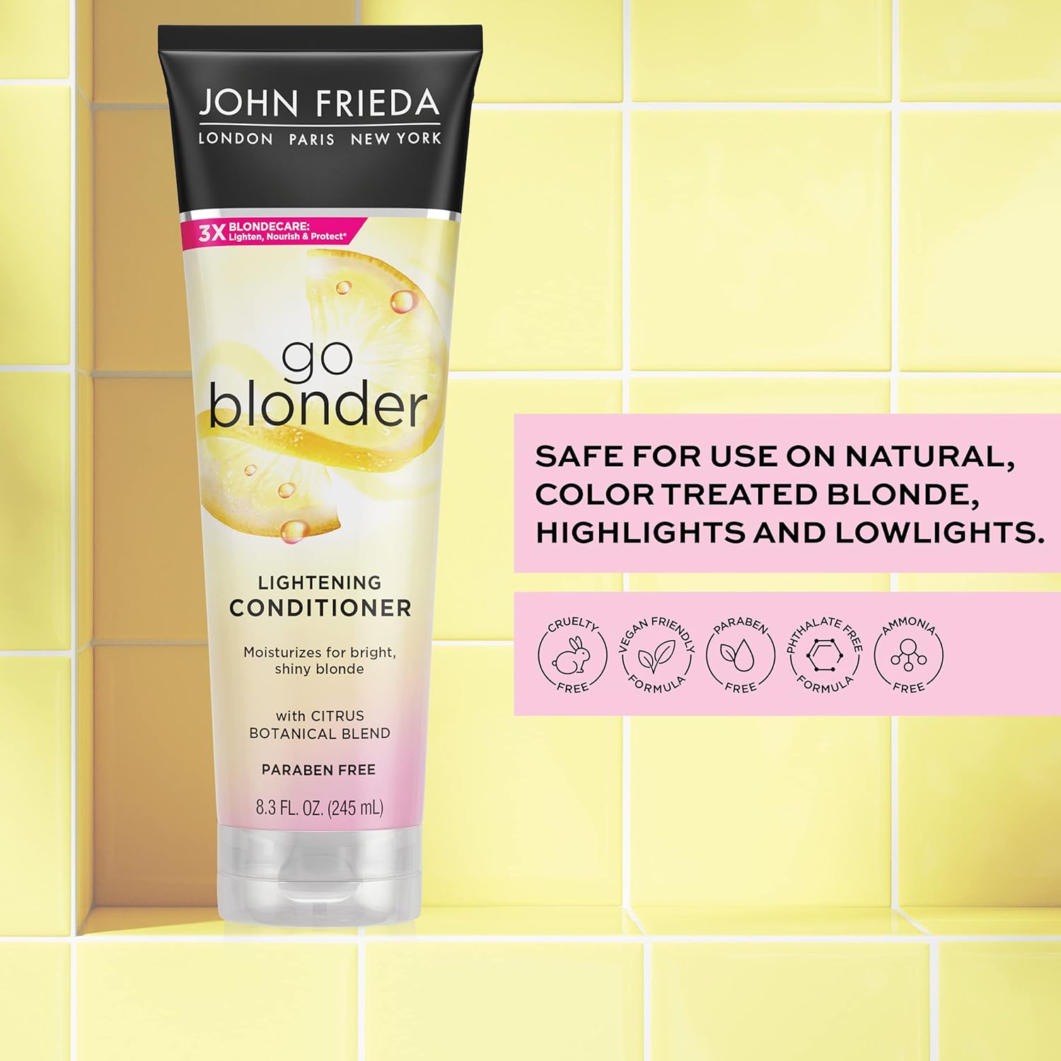 John Frieda Sheer Blonde Go Blonder Conditioner, Gradual Lightening Conditioner, 8.3 oz, with Citrus and Chamomile, featuring our BlondMend Technology : Beauty & Personal Care