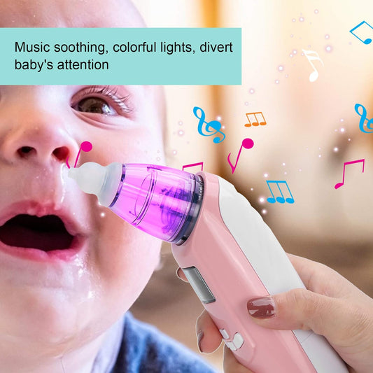 Electric Nose Cleaner, Light Weight Small Size Long?Lasting Baby Nose Cleaner, Durable for New Mothers Gift Baby Home(Pink)