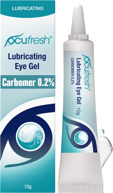 Ocufresh Carbomer 0.2% Lubricating Eye Gel For Dry, Tired, Irritated Eyes - Intensive Lubrication & Moisturising Formulation For Daily Eye Care Routine-Immediate Eye Hydration & Night Relief, 10 Pack