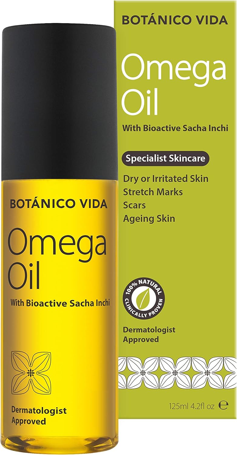 Botanico Vida Omega Oil. The 100% Natural Body Oil For Stretch Marks, Scars, Dry Skin. Clinically Proven Skincare, 125Ml