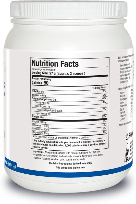 BIOTICS Research Corporation - Whey Protein Isolate 16 oz (Chocolate)