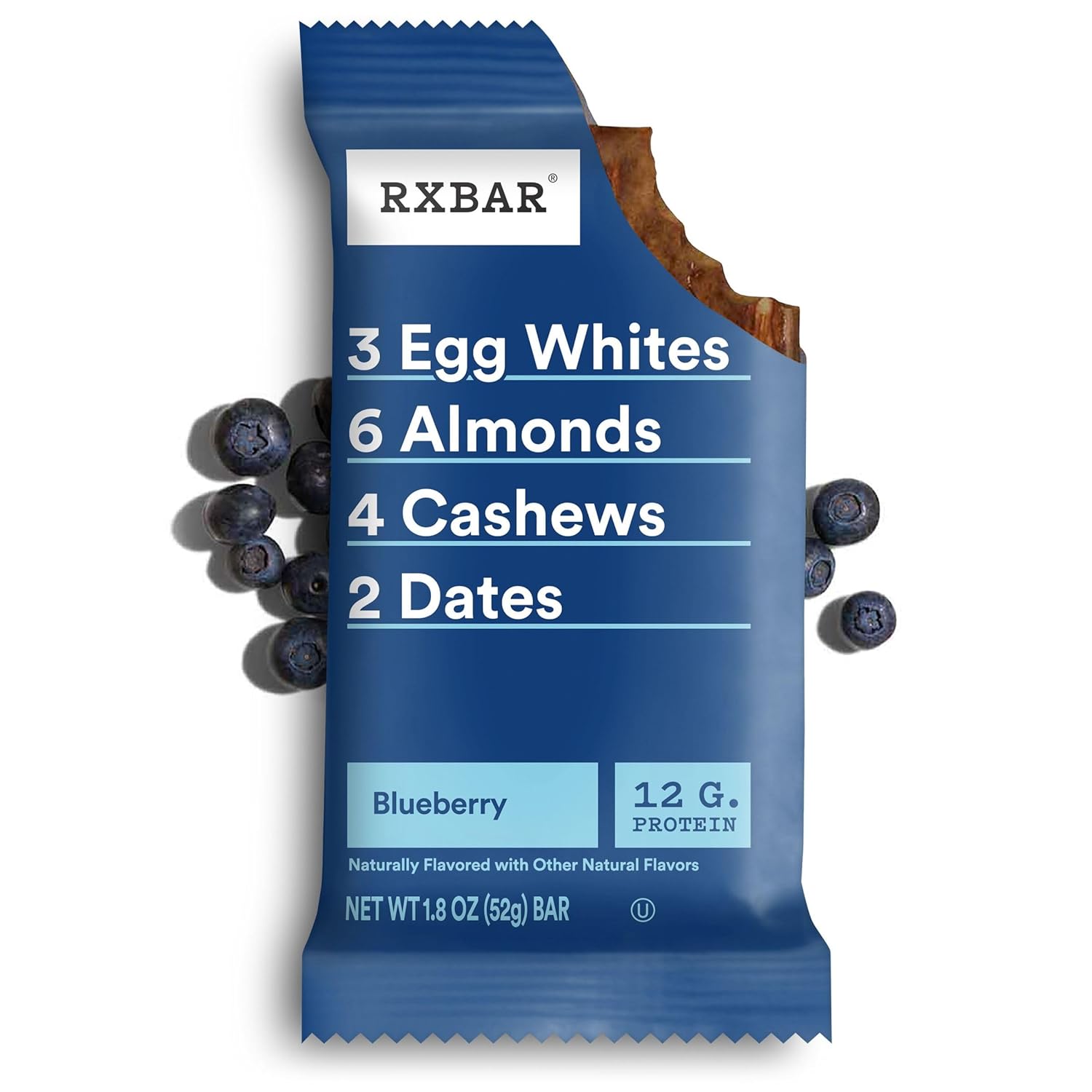 RXBAR Protein Bars, Protein Snack, Snack Bars, Blueberry, 9.1oz Box (5 Bars) : Health & Household