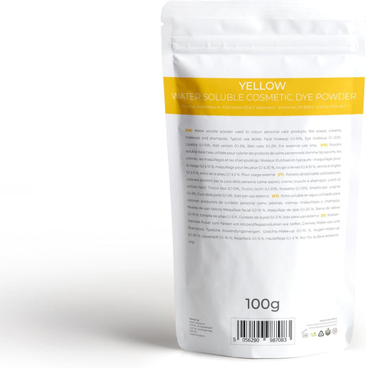 Mystic Moments | Yellow Water-Soluble Cosmetic Dye Powder 500g (5x100g Pouch) | Perfect for Soap Making, Creams, Make Ups, Shampoos and Lotions : Amazon.co.uk: Home & Kitchen