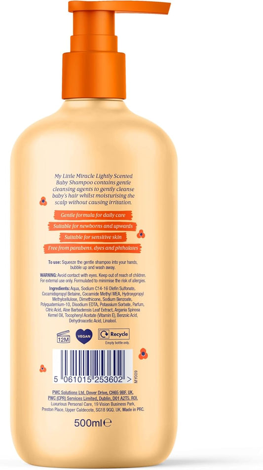 My Little Miracle Snappy Baby Shampoo, With Argan And Jojoba Oil, Gentle Formula To Prevent Irritation 500Ml 2-Pack