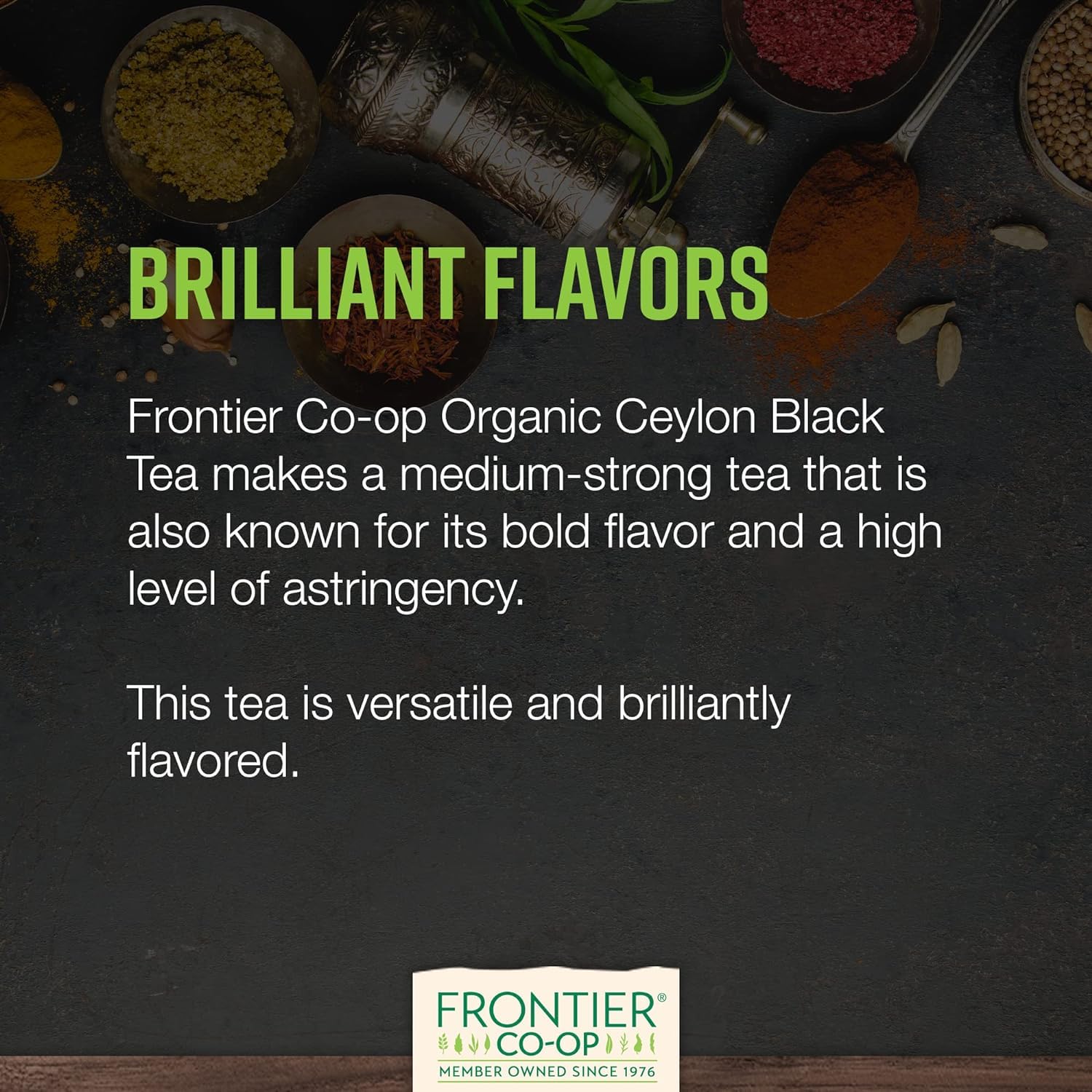 Frontier Co-op Organic Ceylon Black Tea, 1-Pound Bulk, High-Grown Orange Pekoe, Medium-Strong Tea Body, Kosher, Fair Trade : Grocery Tea Sampler : Grocery & Gourmet Food