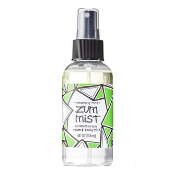Indigo Wild Zum Mist Room & Body Spray - Aromatherapy Essential Oil Spray - Natural Body Mist & Room Spray - Rosemary-Mint Scent - 4 Fl Oz