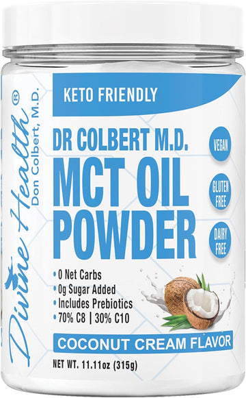 Keto Zone MCT Oil Powder | Coconut Cream Flavor | 30 Day Supply | 75/C8 25/C10 | 0 Net Carbs | All Natural Keto Approved For Ketosis |