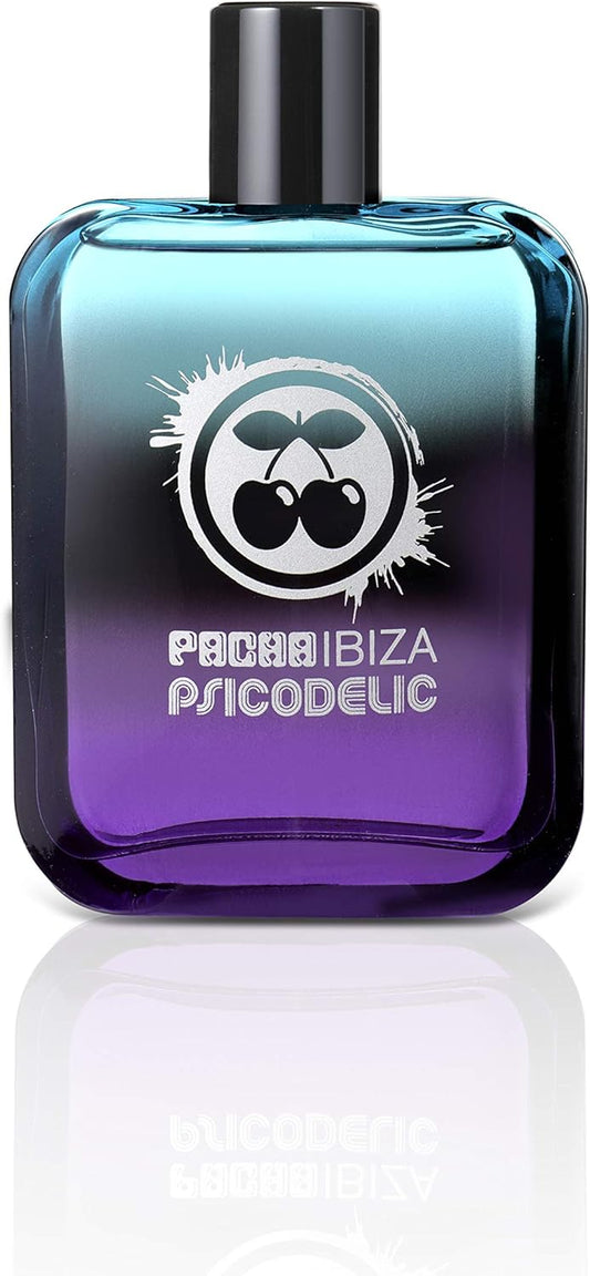 Pacha Ibiza Perfumes - Psicodelic Him, Eau De Toilette For Men - Long Lasting - Sexy, Masculine And Elegant Fragance - Woody And Spicy Notes - Ideal For Day Wear - 50 Ml