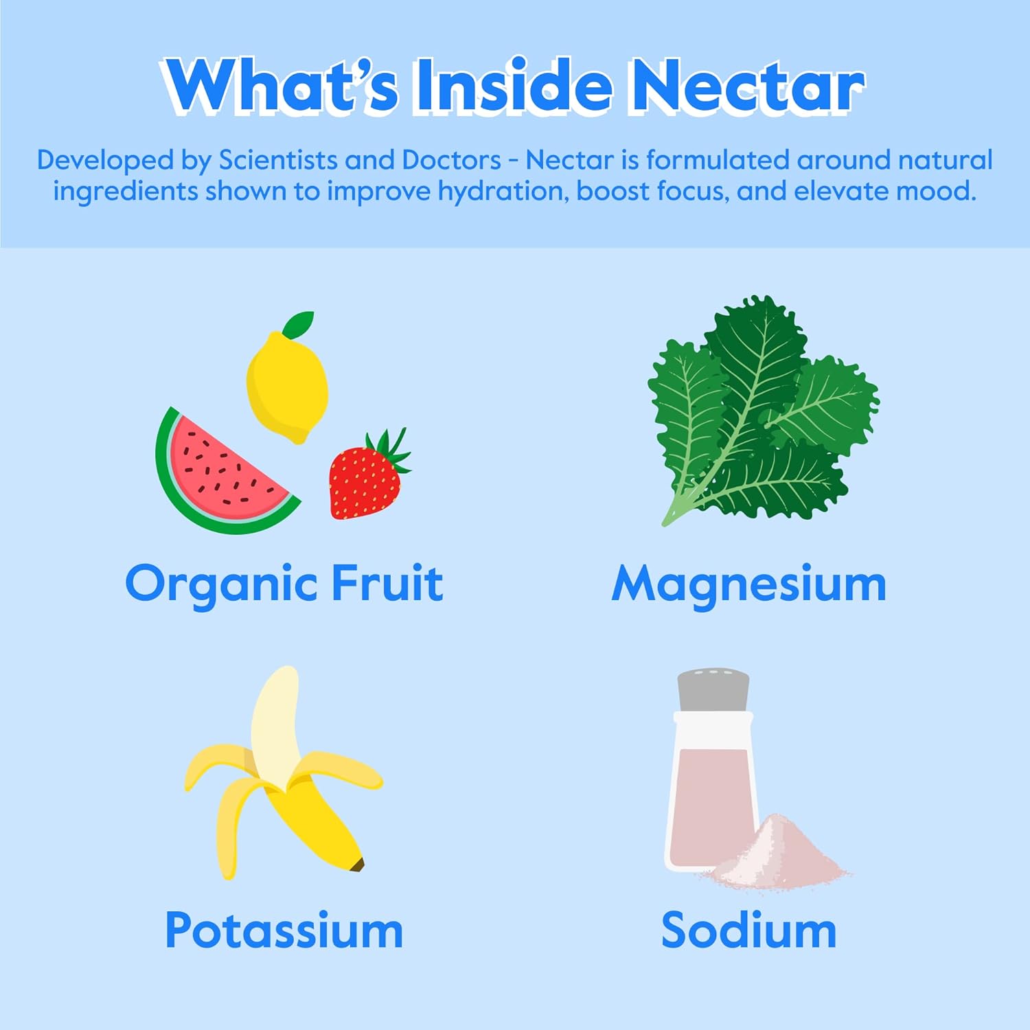 Nectar Hydration Packets - Electrolytes Powder Packets - No Sugar or Calories - Organic Fruit Liquid Daily IV Hydrate Packets for Dehydration Relief and Rapid Rehydration (Berry 18 Pack) : Health & Household