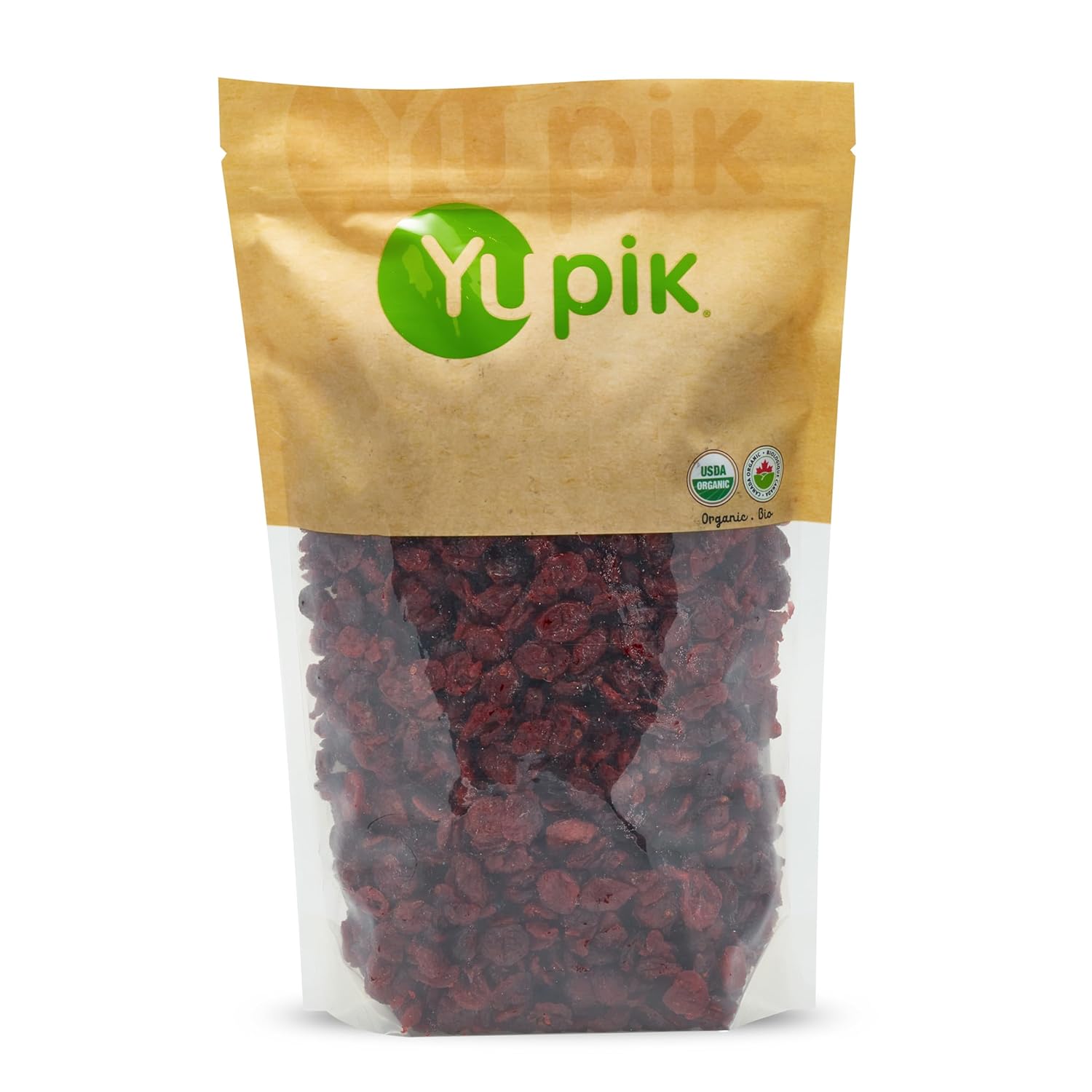 Yupik Organic Cranberries, 2.2 Lb, Non-Gmo, Gluten-Free, Kosher, Vegan, Sweetened Dried Fruits, Fruity & Tart, Plump & Chewy, Source Of Fiber, Healthy Snacks, Ideal For Baking & Topping