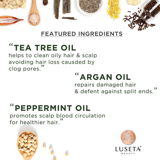 Luseta Rosemary Mint Strengthening Shampoo And Conditioner Set Nourish & Smooth Damaged Hair Thickening Shampoo For Thinning Hair,Add Shine For All Hair Types, For Men And Women 33.8Oz×2