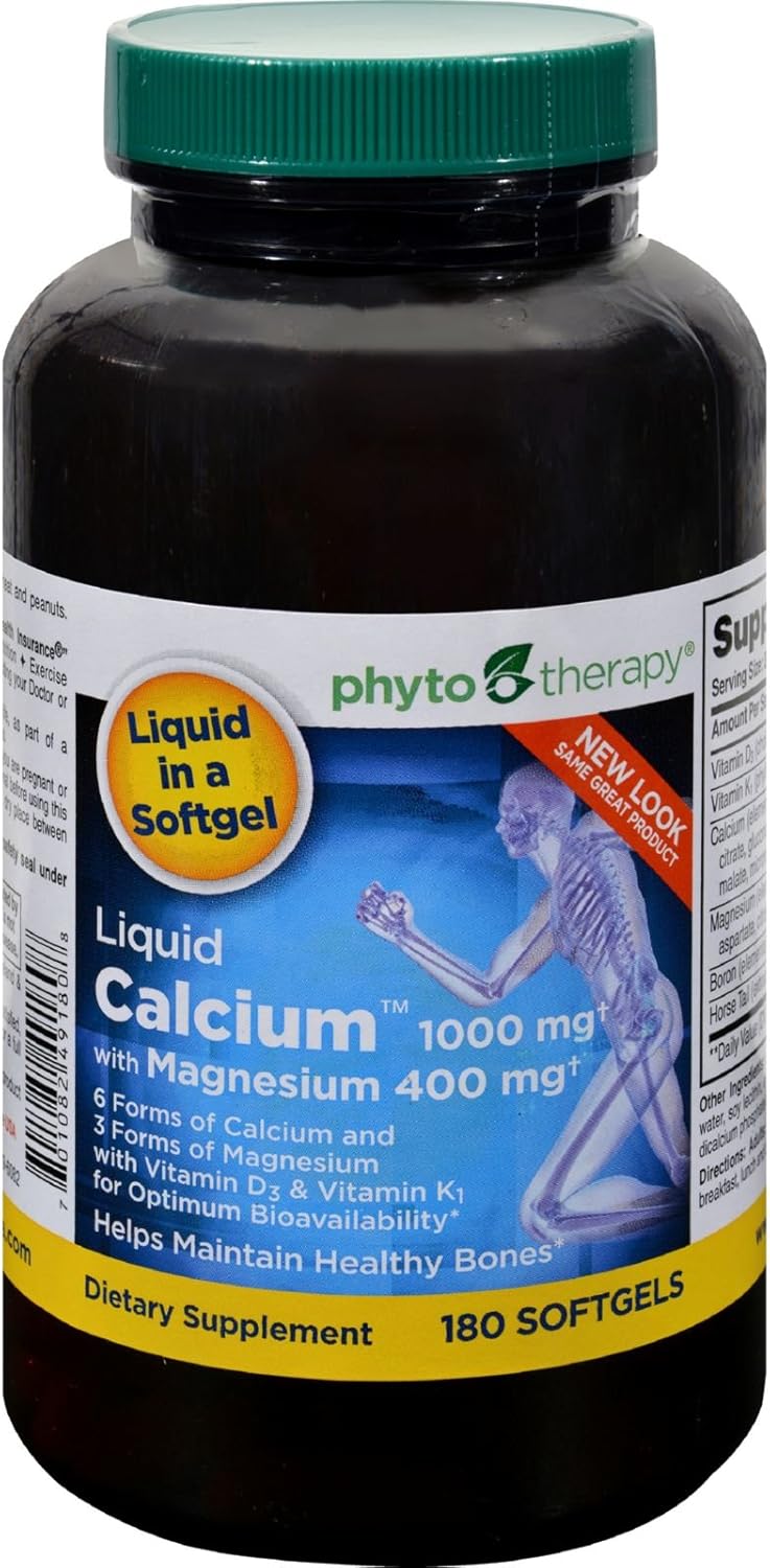 Therapy Liquid Calcium With Magnesium - 1000 Mg - 180 Softgels