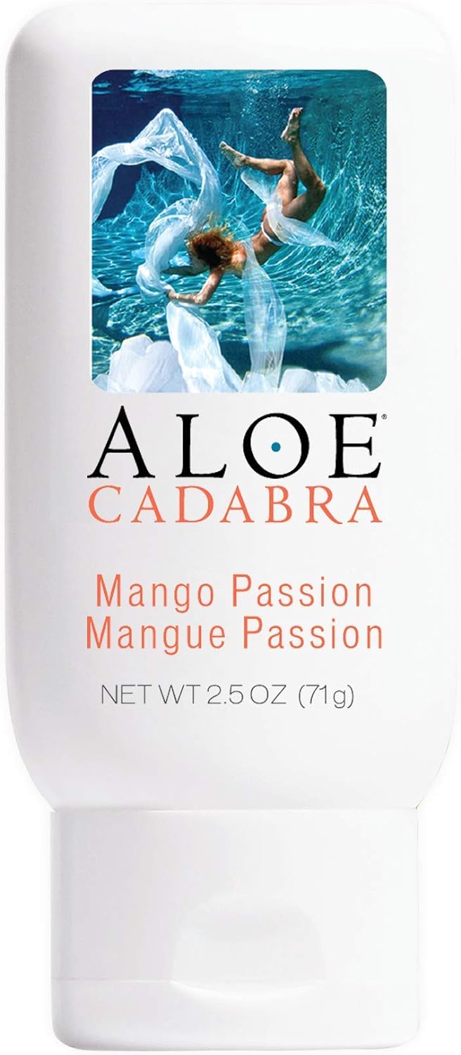 Aloe Cadabra Flavored Personal Lubricant Organic, Natural Mango Passion Lube for Women, Men & Couples, 2.5 Oz (Pack of 2) : Health & Household